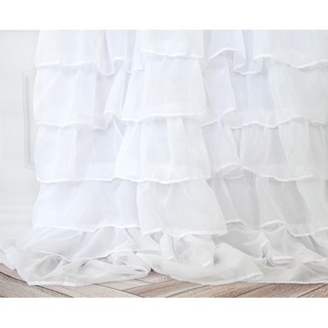 Штора с рюшами на ленте 145х250 БЕЛАЯ ВУАЛЬНАЯ ЛЕНТА ИСПАНСКИЙ СТИЛЬ L503B