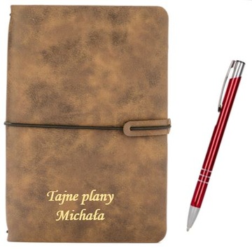 RETRO notes i długopis + Twój GRAWER prezent