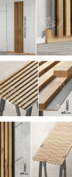 IKEA WALL Планки серые на войлоке CZA 510x2750 мм