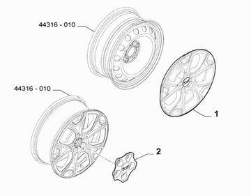 Колпак колеса Fiat 500X, НОВЫЙ ОРИГИНАЛ