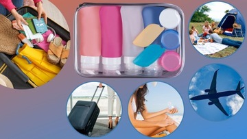 СИЛИКОНОВЫЕ ДОРОЖНЫЕ БУТЫЛКИ КОНТЕЙНЕРЫ ДЛЯ САМОЛЕТА 9 ШТ. МЯГКИЕ ЖИДКОСТИ ДЛЯ ПУТЕШЕСТВИЙ