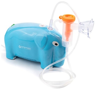 INHALATOR NEBULIZATOR DLA DZIECI I DOROSŁYCH 2 MASKI SŁOŃ PNEUMATYCZNY