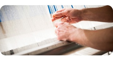 ZWOLTEX RYBY PASKI ścierka kuchenna bawełniana niebieski 240g 50x70cm