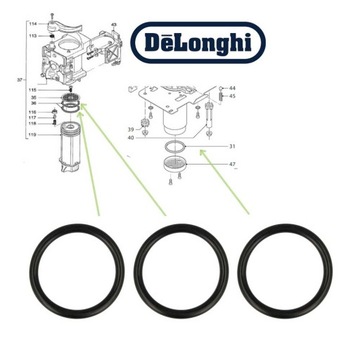 Уплотнения Delonghi (комплект для кофемашин: ECAM, ESAM, ETAM, EAM, ECA, EABI)