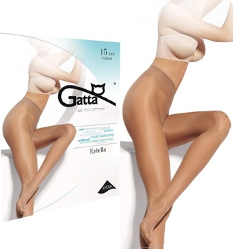 RAJSTOPY Gatta ESTELLA 15 DEN lycra 2-S golden