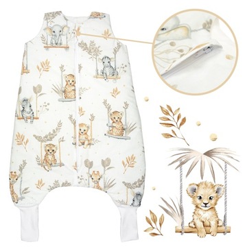 OCIEPLANY ŚPIWOREK Z NOGAWKAMI 92-104 M 1 TOG BAWEŁNA 100% PRODUKT POLSKI