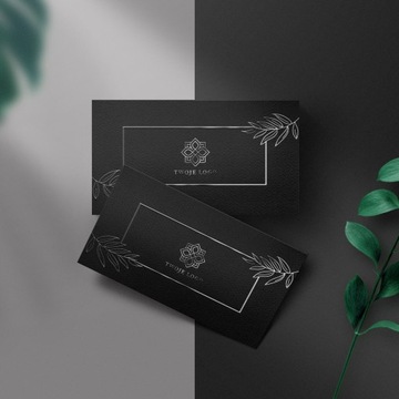 Серебряные визитки + посеребренная фольга soft lux, 500 шт. + дизайн