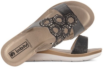 INBLU BV-31 KLAPKI DAMSKIE COMFORT SOFT PU czarne
