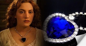 NASZYJNIK SERCE OCEANU - TITANIC SWAROVSKI pozłacany PIĘKNY