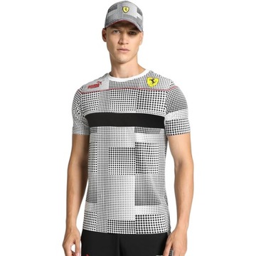 PUMA KOSZULKA MĘSKA T-SHIRT FERRARI RACE CAMO SDS TEE BIAŁA r.M