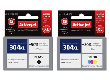 2x TUSZ do HP 304 DESKJET 2620 2630 3720 3730 2632