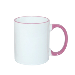 Kubek 330ml z Różowym Uszkiem JS Coating