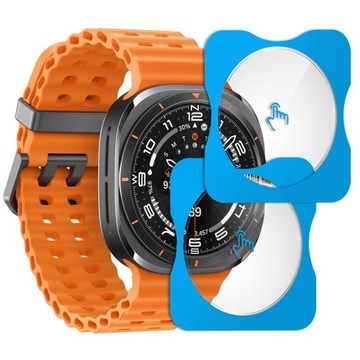 2x SZKŁO HARTOWANE DO SAMSUNG GALAXY WATCH ULTRA 47MM Z RAMKĄ DO MONTAŻU