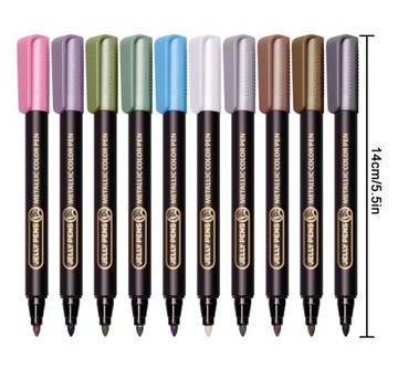 НАБОР маркеров METALLIC MARKERS 10 шт. для школьного офиса + 3 БЕСПЛАТНО