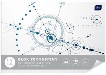Blok Techniczny A4 10 Kartek Białych Interdruk