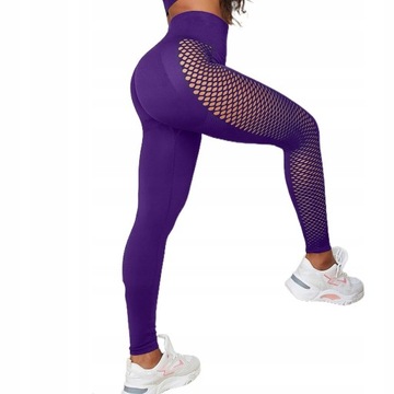 LEGGINSY sportowe LEGINSY PUSH UP MODELUJĄCE z marszczeniem WYSOKI STAN