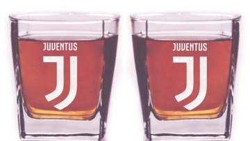 Zestaw 2 szklanek do Whisky grawer Juventus Turyn, 2 x szklanka JUVE