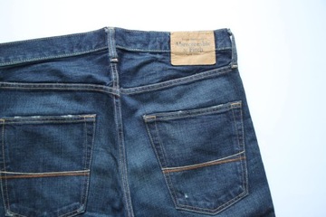ABERCROMBIE&FITCH__REMSEN LOW RISE SLIM STRAIGHT JEANS__W32 L32