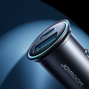 АВТОМОБИЛЬНОЕ ЗАРЯДНОЕ УСТРОЙСТВО МИНИ 60 Вт PPS, ДВА ВХОДА USB-A USB-C PD QC