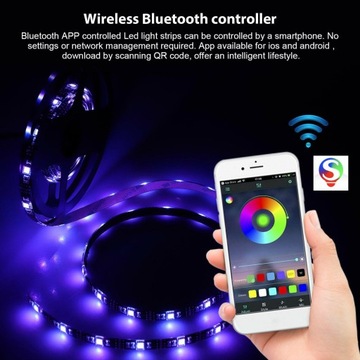 Светодиодные ленты USB с питанием от USB, водонепроницаемые, 5 В, Bluetooth, меняющие цвет, 3 м