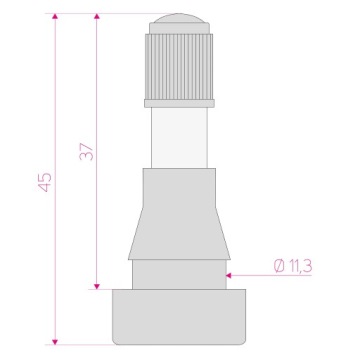 КЛАПАНЫ ВЫСОКОГО ДАВЛЕНИЯ ПРИВЯЗАННЫЕ К КОЛЕСАМ TR600HP STIX 100ШТ.