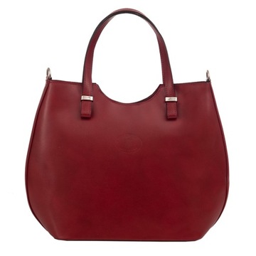 BORDOWA WŁOSKA SKÓRZANA TOREBKA shopper bag SKÓRA NATURALNA TORBA