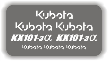NAKLEJKI koparka minikoparka KUBOTA KX101-3a alfa