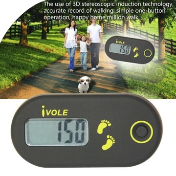 Simple Great Step Walking 3D Digital Pedometer ABS Step Tracker Multi-purpo