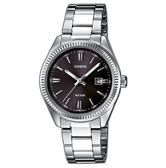Zegarek damski srebrny na bransolecie CASIO data