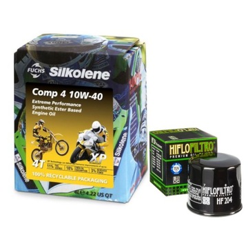 Olej FUCHS Silkolene COMP 4 10W40 4l + filtr HF204