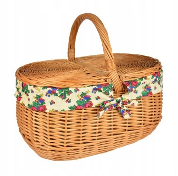 KOSZYK NA PIKNIK wiklinowy kosz PIKNIKOWY roz. 3XL