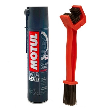 MOTUL C2+ ZESTAW DO ŁAŃCUCHÓW MOTOCYKLOWYCH SMAR DO ŁAŃCUCHA + SZCZOTKA