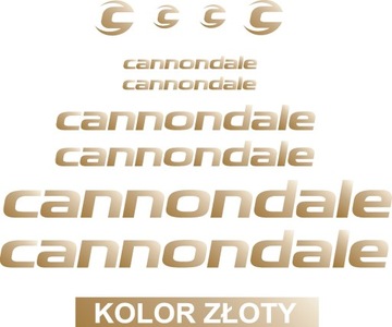 CANNONDALE złote naklejki na rower zestaw 169-2B