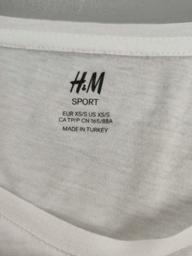 H&M SPORTOWA KOSZULKA CROP TOP Luźna rozm XS/S