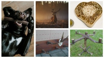 15-23 см Натуральные рога, рога оленя, козы, например, для укуса собаки.