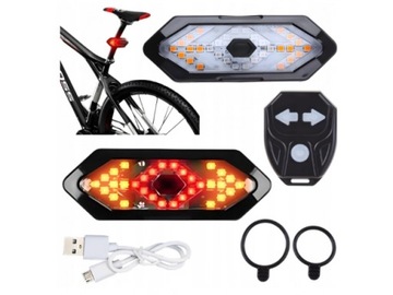 ВЕЛОСИПЕДНЫЙ ФОНАРЬ С ЗАДНИМ ИНДИКАТОРОМ, 5 РЕЖИМОВ, ДИСТАНЦИОННЫЙ, ПОДЗАРЯЖКА ПО USB