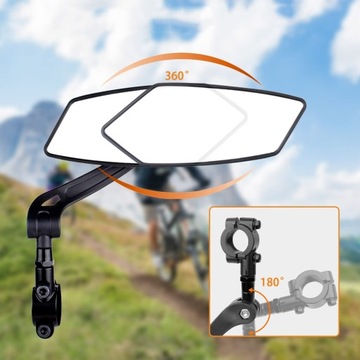 РЕГУЛИРУЕМОЕ ВЕЛОСИПЕДНОЕ ЗЕРКАЛО ДЛЯ РУЛЯ 20-24 ММ