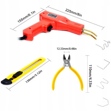 МАШИНА ДЛЯ СВАРКИ ПЛАСТИКА СТЕПЛОСВАРКА ПАЯЛЬНИК + 200 СКРЕПЕРОВ + КЛИПЕРЫ