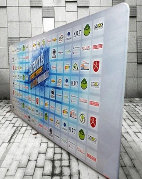 Ścianka Reklamowa Tekstylna 500x230cm Nadruk Projekt jednostronna