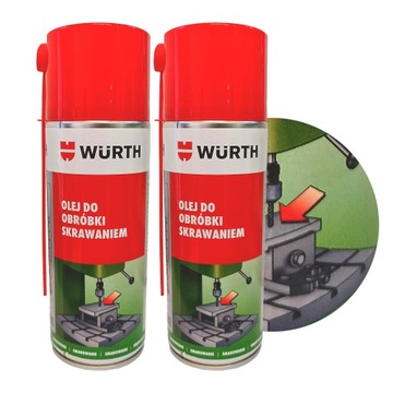 WURTH Olej do Wiercenia Gwintowania Obróbki Skrawaniem Zestaw 2 sztuk