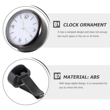 MAŁY ŁAŃCUCH ZEGARA SAMOCHODOWEGO NA ZACISKANIU WENTYLATORA NA DESKI ROZDZIELCZEJ MINI