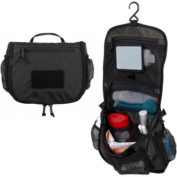 KOSMETYCZKA PODRÓŻNA Z LUSTERKIEM ORGANIZER KOSMETYKI TOILETRY BAG CZARNA