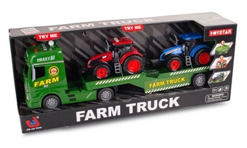 ГРУЗОВИК С ТРАКТОРАМИ ИНТЕРАКТИВНАЯ ФЕРМА ГРУЗОВИК СВЕТ И ЗВУК