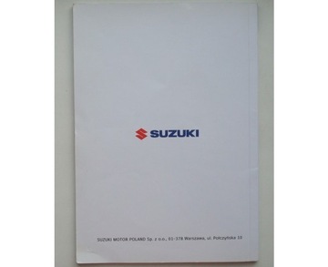SUZUKI UK 110NM Руководство пользователя на польском языке Suzuki Address UK110 NM/NE 2019