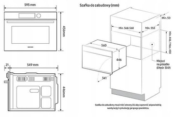 Установите духовку SAMSUNG NV7B5745PAK + NQ5B5763DBK с удовольствием. пары + компактный
