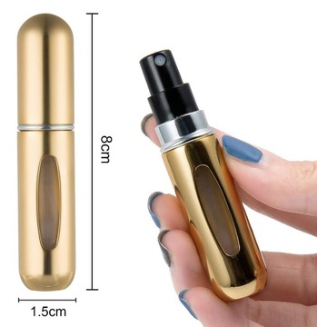 ROZPYLACZ SZCZELNA BUTELECZKA PERFUMY FIOLKA ATOMIZER ZAWOREK 5ML BŁĘKITNY