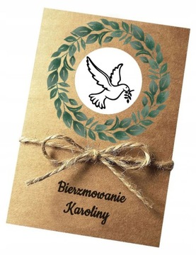 EKO zaproszenie na Bierzmowanie + koperta