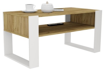 Stolik kawowy retro AGNIESZKA loft WOTAN/BIAŁY