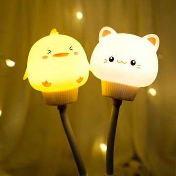 Портативный ночник Kawaii White Cat с дистанционным USB-разъемом