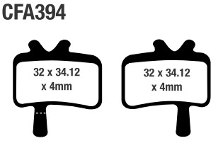 ВЕЛОСИПЕДНЫЕ ТОРМОЗНЫЕ КОЛОДКИ EBC BB7 AVID Juicy 5 / 7